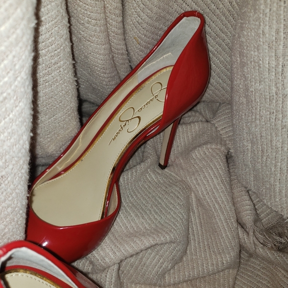 EUC SEXY Red Jessica Simpson Prizma Pump Sz 9 - Picture 6 of 11